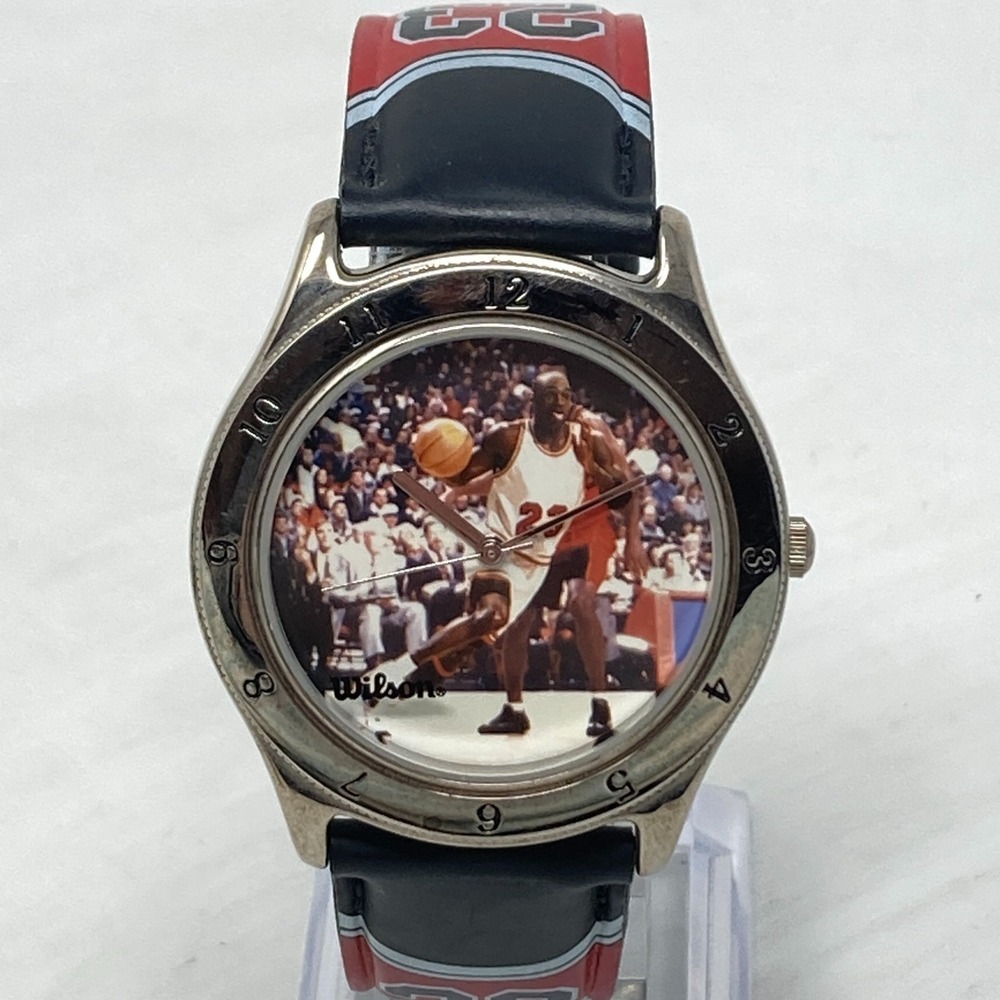 Vintage Wilson Michael Jordan Watch Men 39mm Silver Tone #23 New Battery